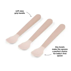 Foodie easy-grip babyske 3-pak Pudder