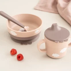 Foodie første spisesæt 3 dele - Happy clouds Pudder