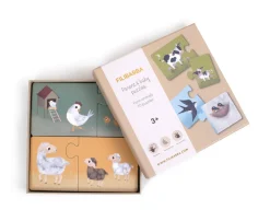 Forældre og barn puslespil - Bondegårdsdyr