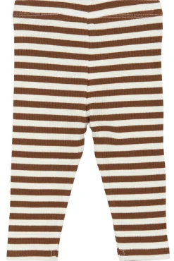 Fro Rib Leggings - Toffee striped