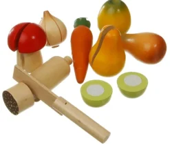 Frugt og grønt i træ med velcro - FSC®