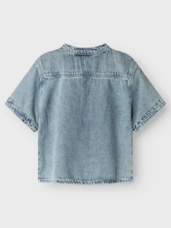 Fundo ss løs dnm skjorte - MEDIUMBLUE