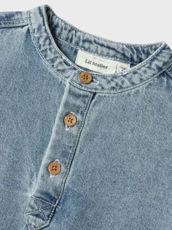 Fundo ss løs dnm skjorte - MEDIUMBLUE