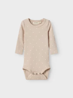 Gago langærmet slim body - GRAY MORNING - med hjerter