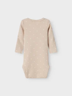 Gago langærmet slim body - GRAY MORNING - med hjerter