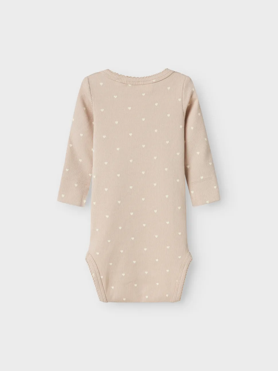 Gago langærmet slim body - GRAY MORNING - med hjerter