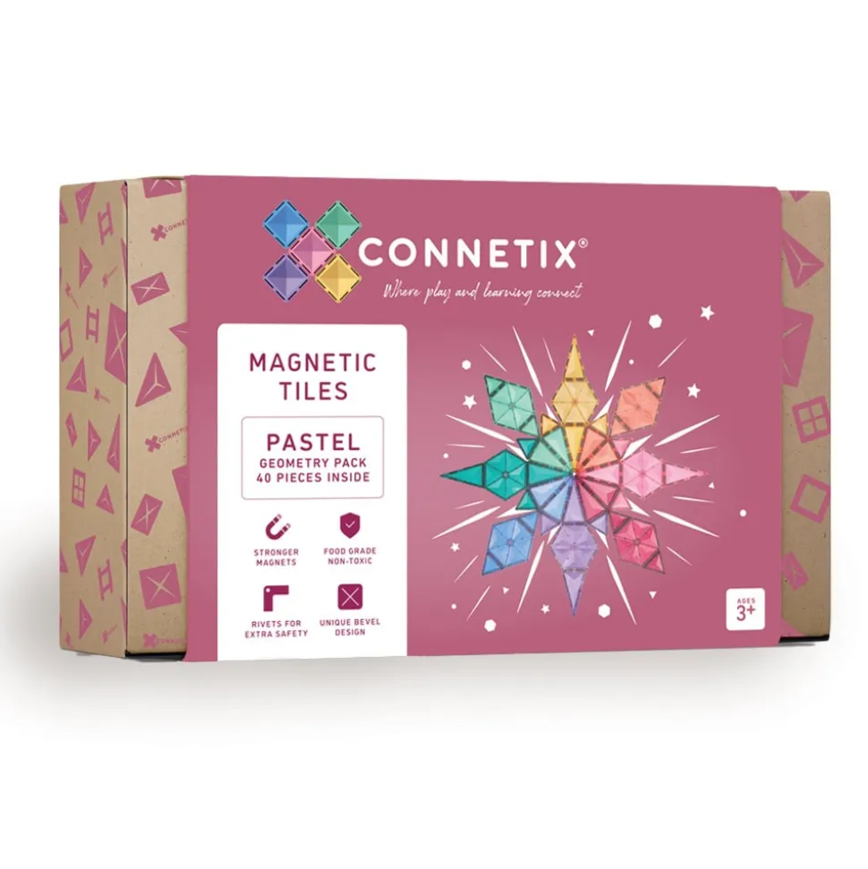 Geometry Pack - magnetsæt 40 dele - pastel