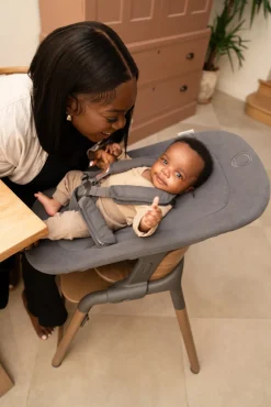 Giraffe højstol - wood/grey