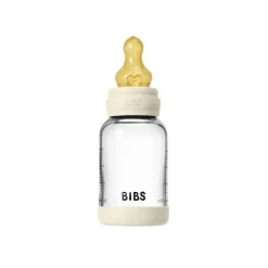 Glass baby bottle latex 120 ml ivory