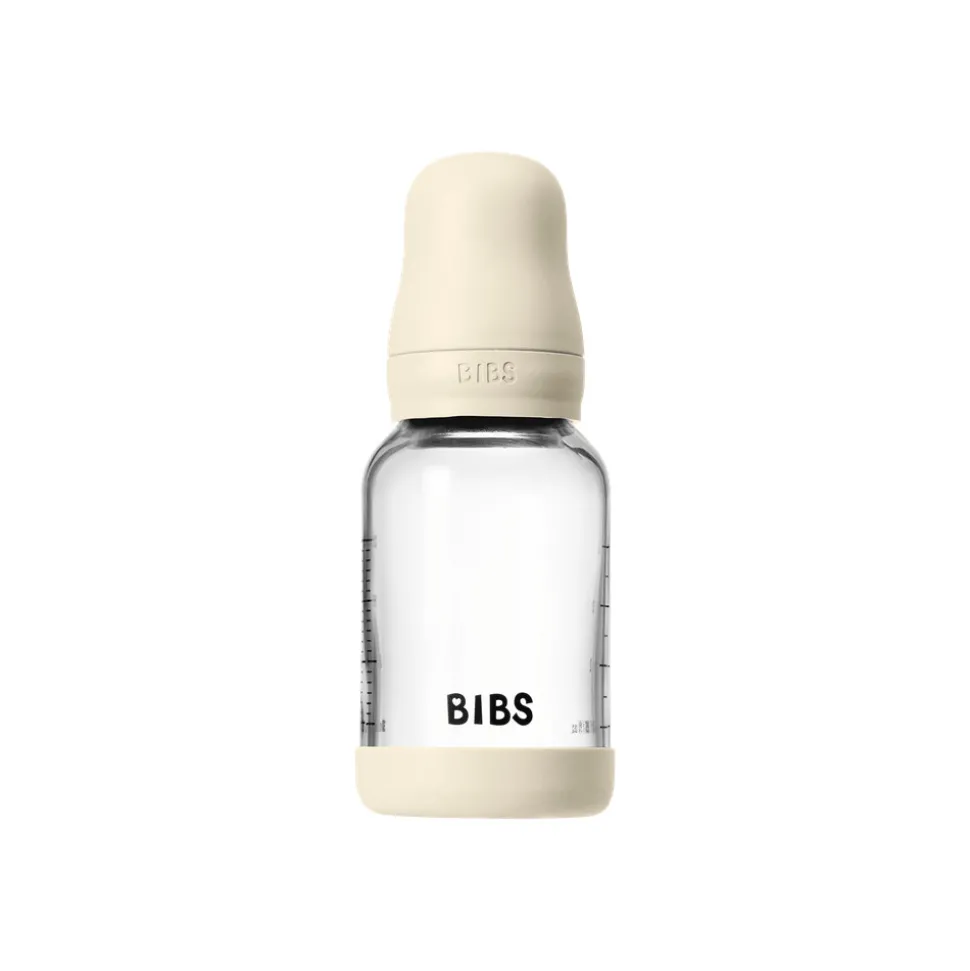 Glass baby bottle latex 120 ml ivory