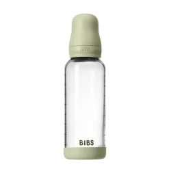 Glass baby bottle latex 240 ml sage