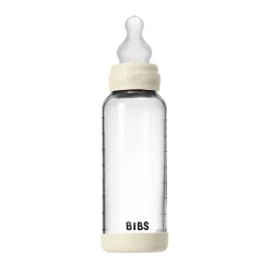 Glass baby bottle silicone 240 ml ivory