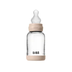 Glass baby bottle silicone 120 ml blush