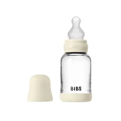 Glass baby bottle silicone 120 ml ivory