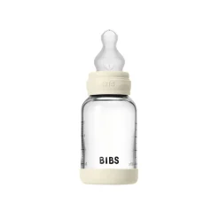 Glass baby bottle silicone 120 ml ivory