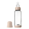 Glass baby bottle silicone 240 ml blush