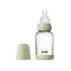 Glass baby bottle silicone 120 ml sage