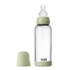 Glass baby bottle silicone 240 ml sage