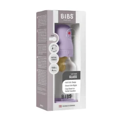 Glass boheme baby bottle latex 120 ml violet sky