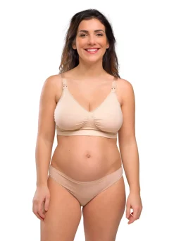 Graviditets & amme BH med carri-gel beige S