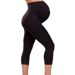 Graviditets leggings m. støtte 3/4 længde sort