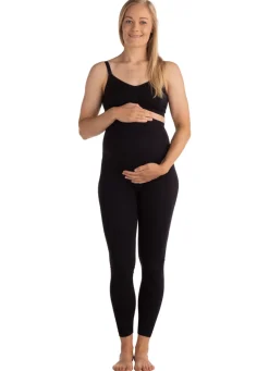 Graviditets leggings m. støtte (Recycled) sort s