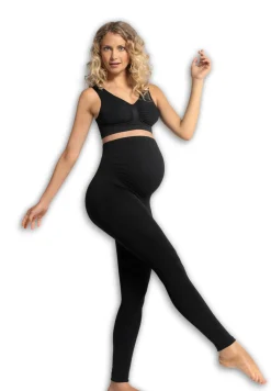 Graviditets leggings m. støtte (Recycled) sort xl
