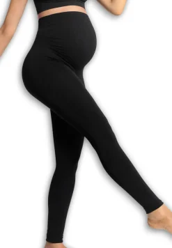 Graviditets leggings m. støtte (Recycled) sort xl