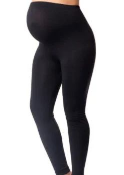Graviditets Leggings Med Støtte - Sort