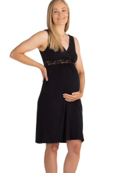 Graviditets- og ammenatkjole sort XL