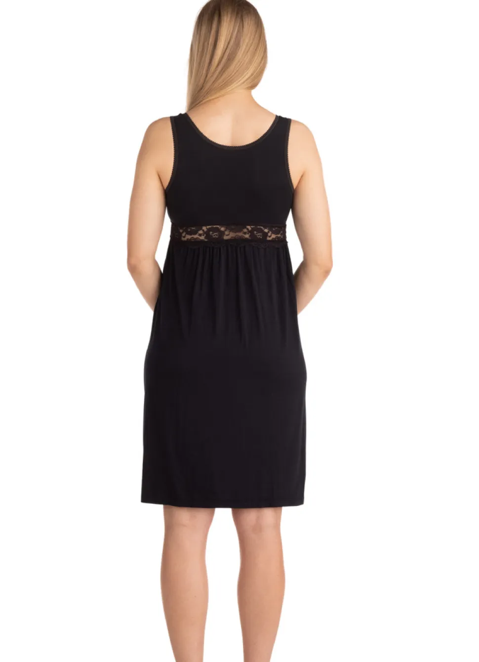 Graviditets- og ammenatkjole sort XL