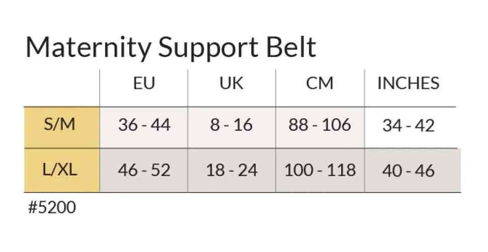 Graviditets støttebælte, hvid S/M