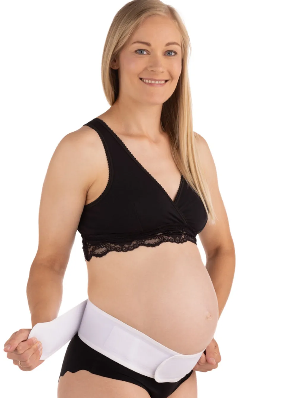 Graviditets støttebælte, hvid S/M