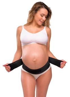 Graviditets støttebælte, sort S/M