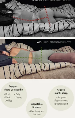 Graviditetspude - linen beige