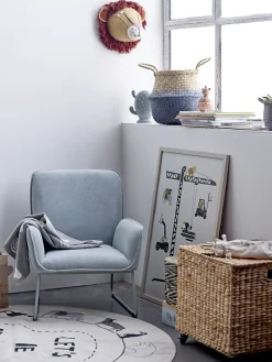 Gulvtæppe Med Dyr, Ø130 Cm.