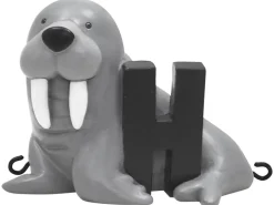 H bogstav med hvalros til navnetog