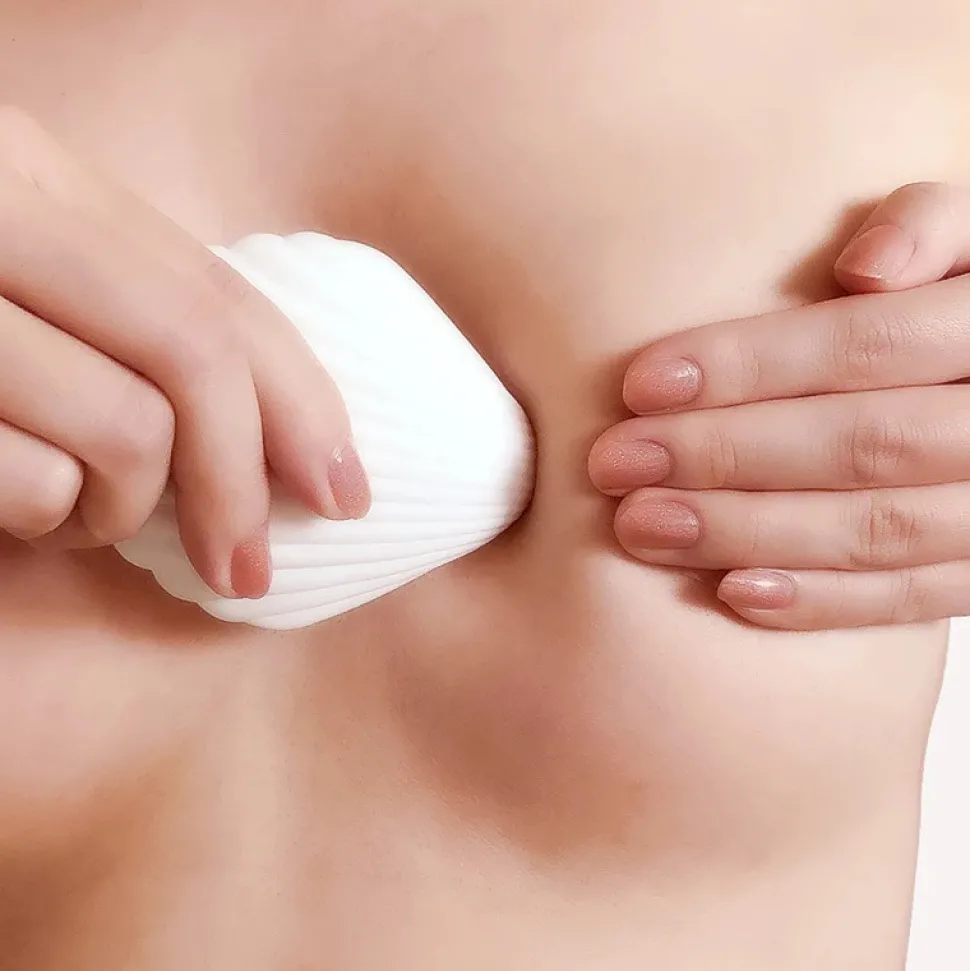 Haakaa brystmassager med vibrator "Muslingskallen"