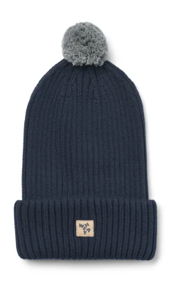 Habar Strikket Hue - Ink melange