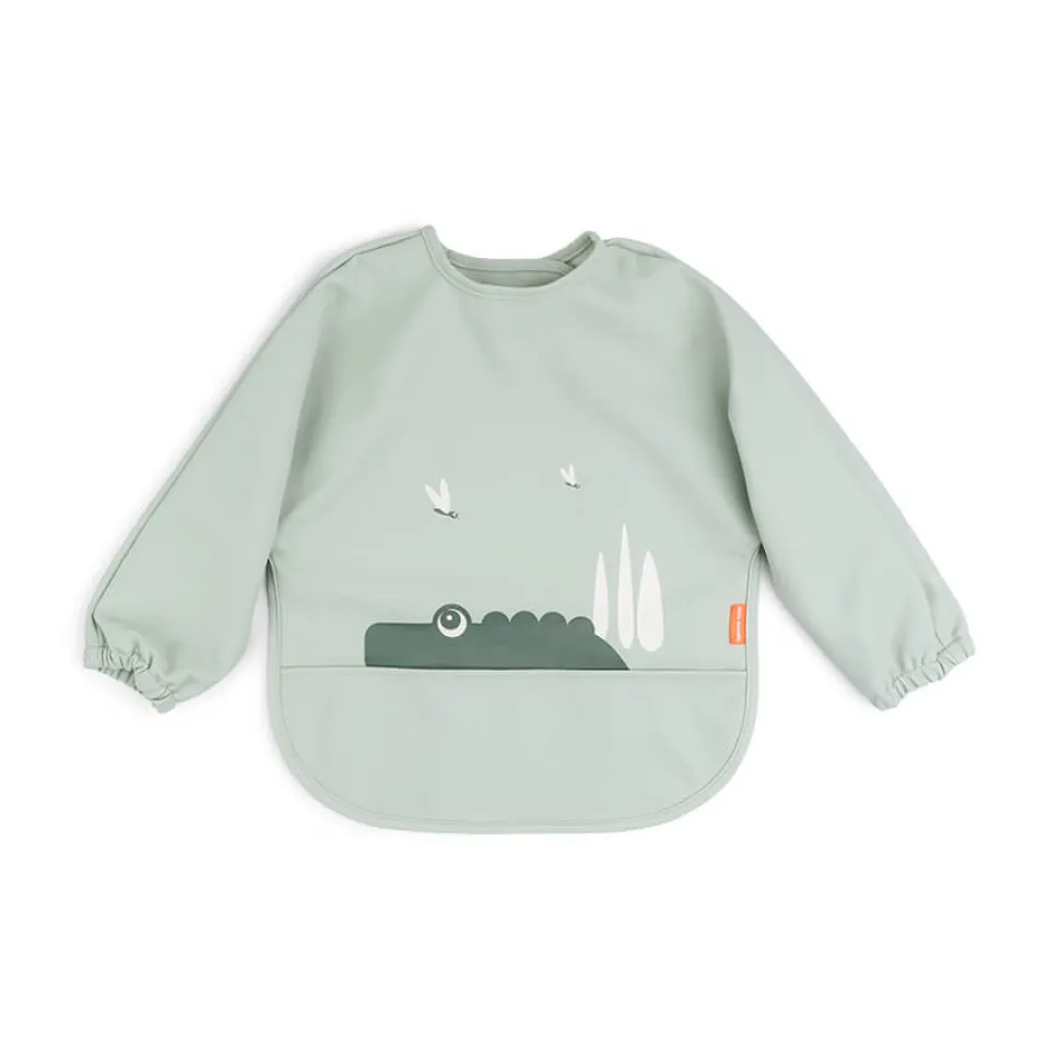 Hagesmæk m/ærmer og lomme - croco grøn