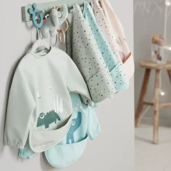 Hagesmæk m/ærmer og lomme - croco grøn