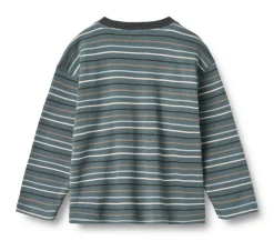 Hans T-shirt Langærmet - Blue multi stripe