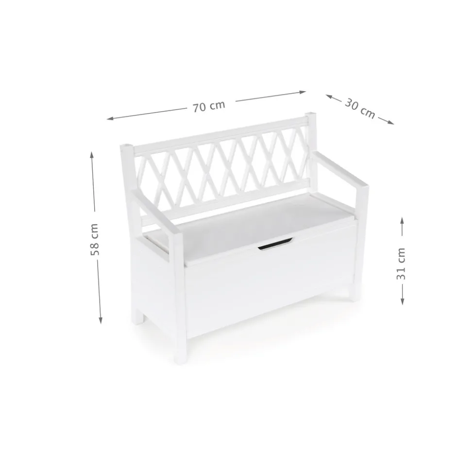 Harlequin Børnebænk - hvid - FSC® Mix