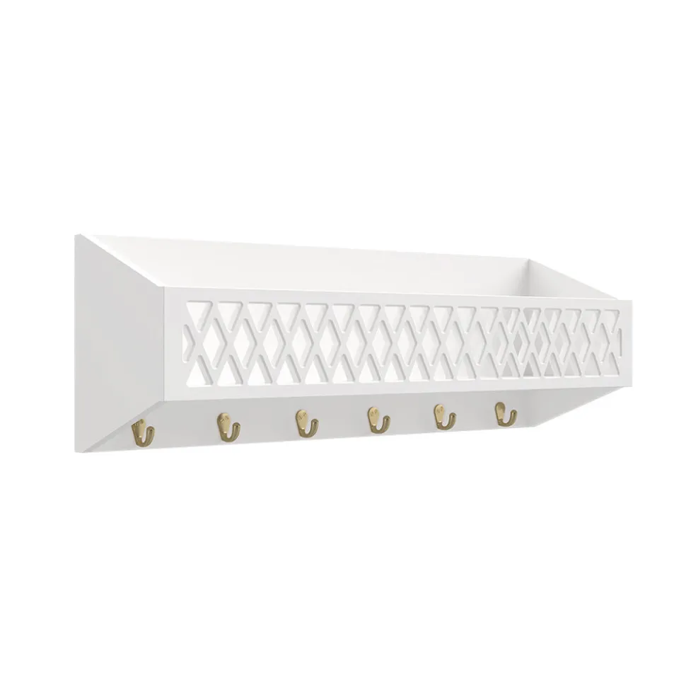 Harlequin Hylde med knager - hvid - FSC®