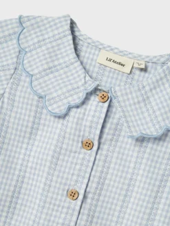 Hazelle kortærmet løs skjorte - ZEN BLUE