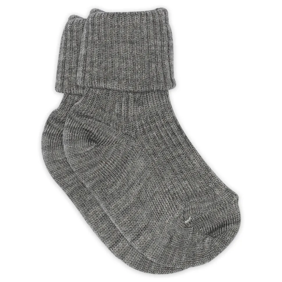 Hilde baby strømper - Grey Melange