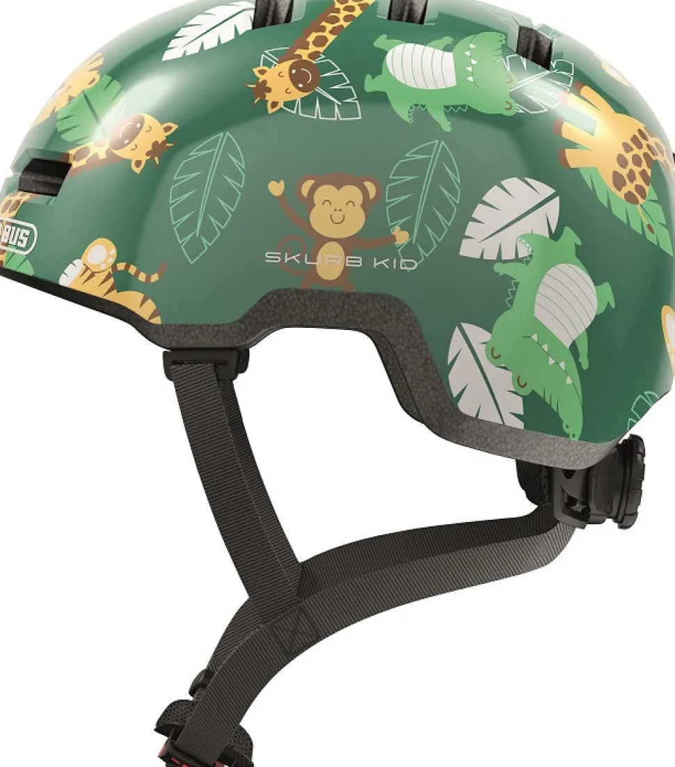 Hjelm Skurb Kid, green jungle*, M