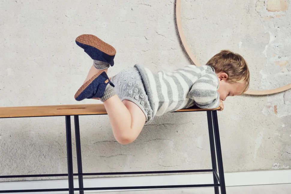 Hjemmesko, Wool Star - 20 Blue