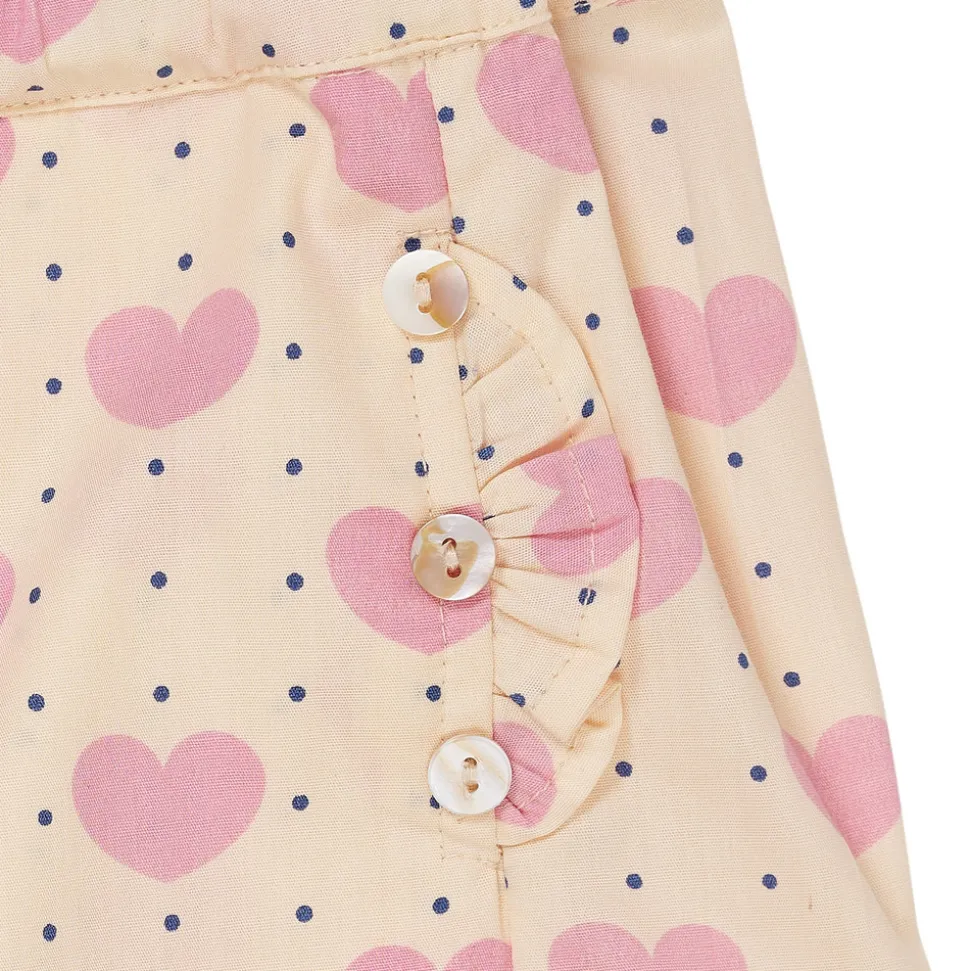 Hjerte shorts m. flæse lomme - HEART AOP