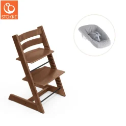 Højstol bøg inkl. newborn sæt - Warm Brown